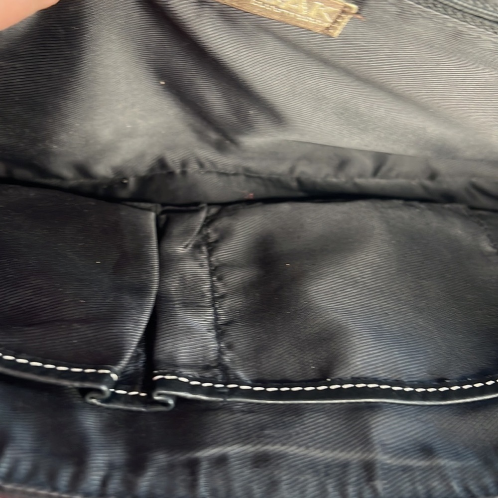 The Sak Elliott Lucca Black Leather Shoulder Bag Stitching Classic Purse - Picture 4 of 11